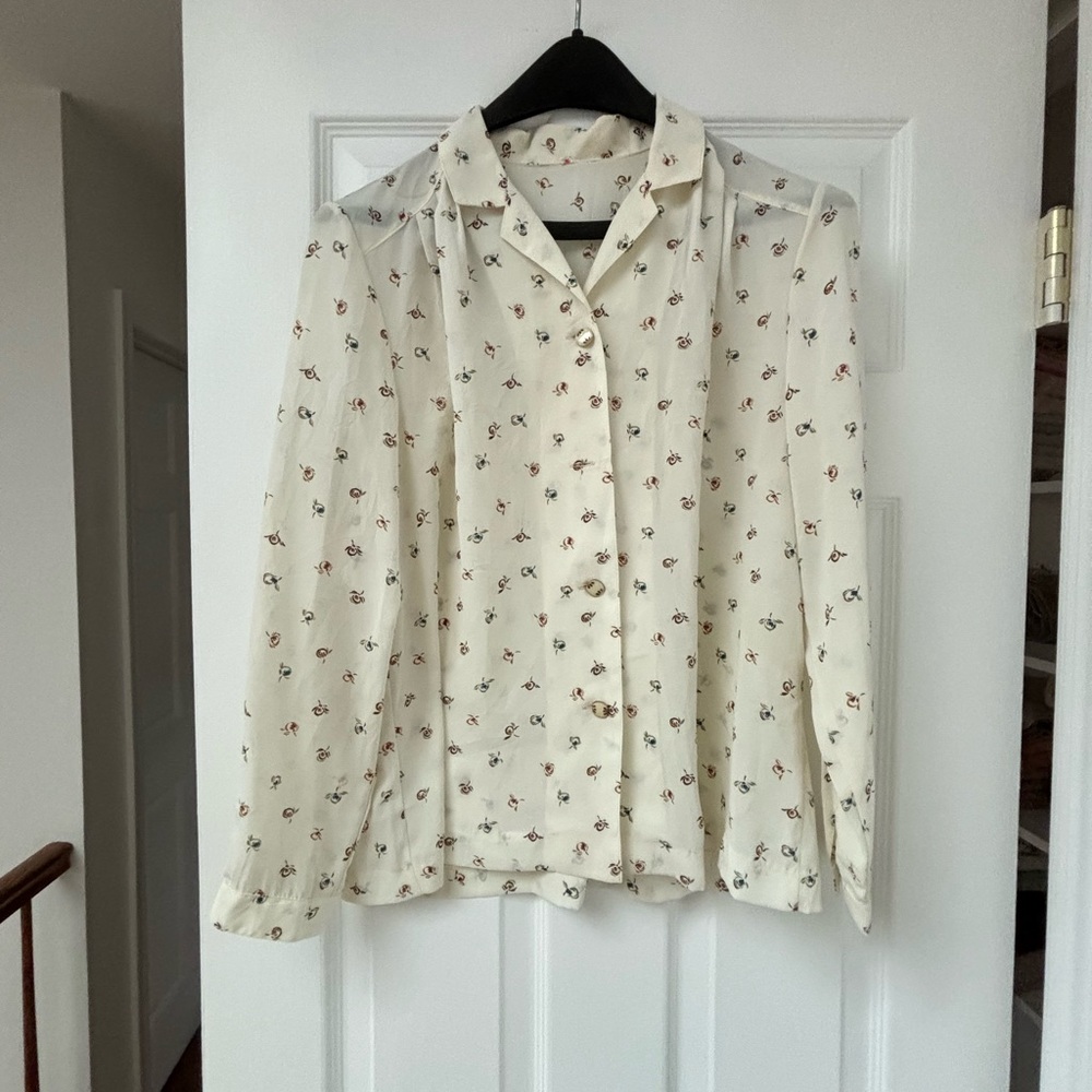 Beige floral shirt